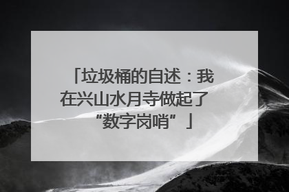 垃圾桶的自述：我在兴山水月寺做起了“数字岗哨”