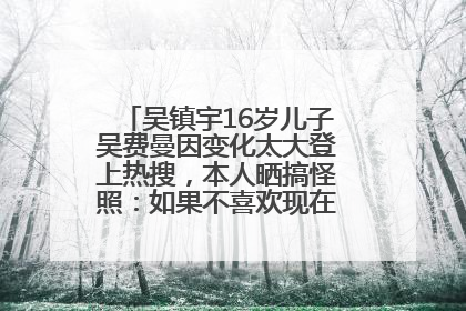 吴镇宇16岁儿子吴费曼因变化太大登上热搜，本人晒搞怪照：如果不喜欢现在的我可以离开