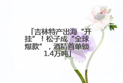吉林特产出海“开挂”！松子成“全球爆款”，酒精首单锁1.4万吨