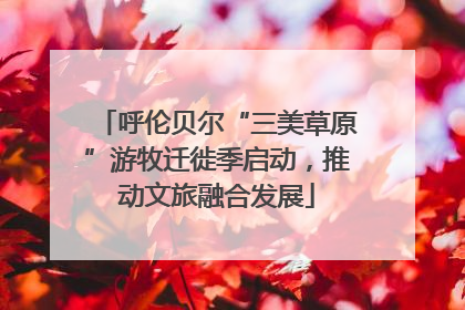 呼伦贝尔“三美草原”游牧迁徙季启动，推动文旅融合发展