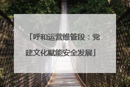 呼和运营维管段：党建文化赋能安全发展