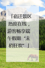 宿迁景区热度在线，游客畅享端午假期“末梢狂欢”