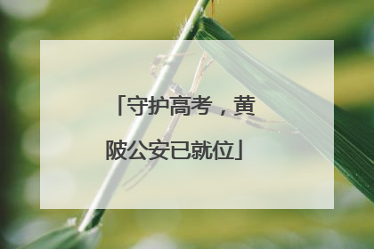 守护高考，黄陂公安已就位