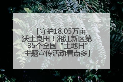 守护18.05万亩沃土良田！湘江新区第35个全国“土地日”主题宣传活动看点多