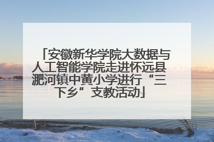 安徽新华学院大数据与人工智能学院走进怀远县淝河镇中黄小学进行“三下乡”支教活动