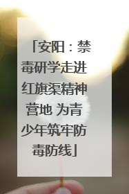 安阳：禁毒研学走进红旗渠精神营地 为青少年筑牢防毒防线