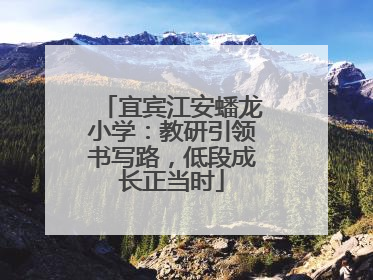 宜宾江安蟠龙小学：教研引领书写路，低段成长正当时