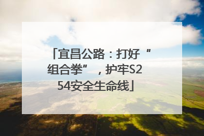 宜昌公路：打好“组合拳”，护牢S254安全生命线