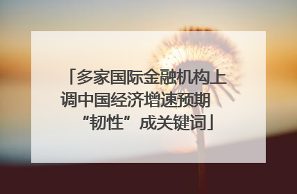 多家国际金融机构上调中国经济增速预期 “韧性”成关键词