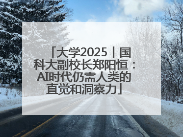 大学2025丨国科大副校长郑阳恒：AI时代仍需人类的直觉和洞察力