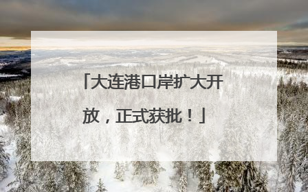 大连港口岸扩大开放，正式获批！