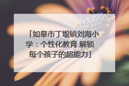如皋市丁堰镇刘海小学：个性化教育 解锁每个孩子的超能力