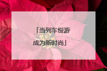 当列车慢游成为新时尚
