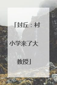 封丘：村小学来了大教授