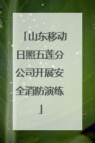 山东移动日照五莲分公司开展安全消防演练