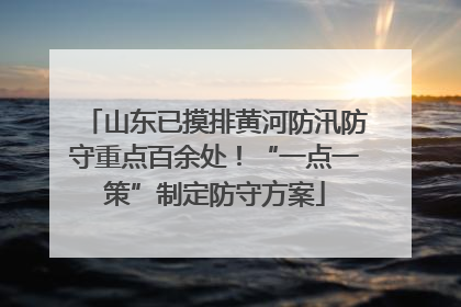 山东已摸排黄河防汛防守重点百余处！“一点一策”制定防守方案