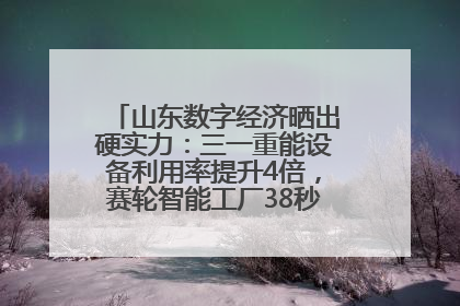 山东数字经济晒出硬实力：三一重能设备利用率提升4倍，赛轮智能工厂38秒生产一条轮胎
