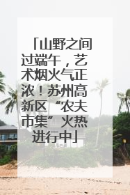 山野之间过端午，艺术烟火气正浓！苏州高新区“农夫市集”火热进行中