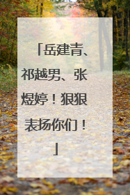 岳建青、祁越男、张煜婷！狠狠表扬你们！