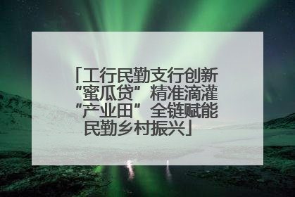 工行民勤支行创新“蜜瓜贷”精准滴灌“产业田”全链赋能民勤乡村振兴