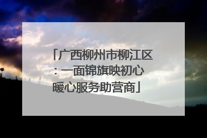 广西柳州市柳江区：一面锦旗映初心 暖心服务助营商