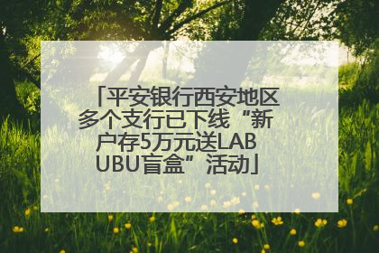 平安银行西安地区多个支行已下线“新户存5万元送LABUBU盲盒”活动
