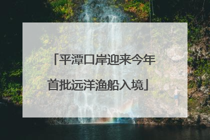 平潭口岸迎来今年首批远洋渔船入境