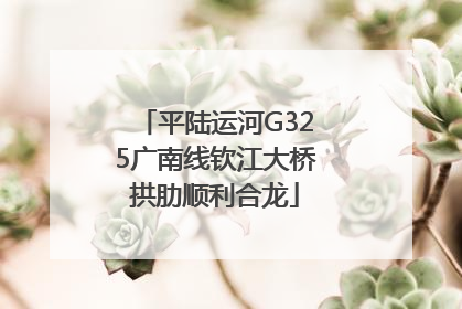 平陆运河G325广南线钦江大桥拱肋顺利合龙