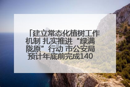建立常态化植树工作机制 扎实推进“绿满陇原”行动 市公安局预计年底前完成1402亩绿化任务
