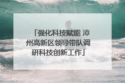 强化科技赋能 漳州高新区领导带队调研科技创新工作