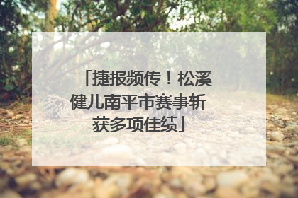 捷报频传！松溪健儿南平市赛事斩获多项佳绩