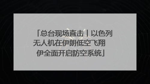 总台现场直击丨以色列无人机在伊朗低空飞翔 伊全面开启防空系统