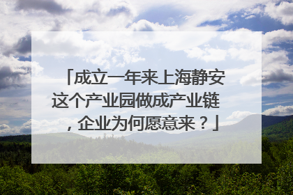 成立一年来上海静安这个产业园做成产业链，企业为何愿意来？
