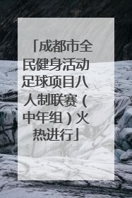 成都市全民健身活动足球项目八人制联赛（中年组）火热进行