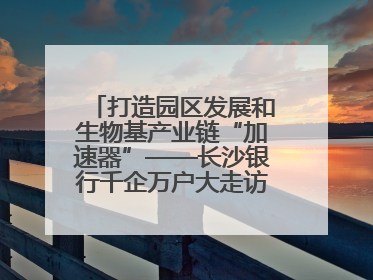 打造园区发展和生物基产业链“加速器”——长沙银行千企万户大走访·怀化高新区、生物基产业链专场活动举行