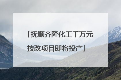 抚顺齐隆化工千万元技改项目即将投产