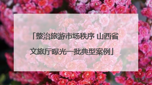 整治旅游市场秩序 山西省文旅厅曝光一批典型案例