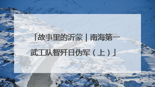故事里的沂蒙｜南海第一武工队智歼日伪军（上）