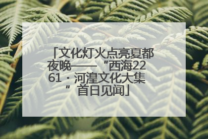 文化灯火点亮夏都夜晚——“西海2261・河湟文化大集”首日见闻