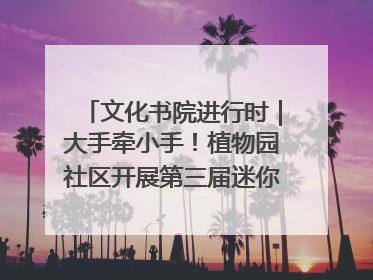 文化书院进行时｜大手牵小手！植物园社区开展第三届迷你马拉松活动