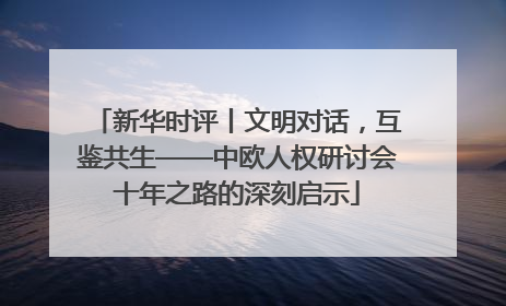 新华时评丨文明对话，互鉴共生——中欧人权研讨会十年之路的深刻启示