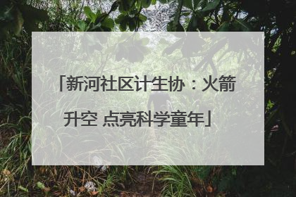 新河社区计生协：火箭升空 点亮科学童年
