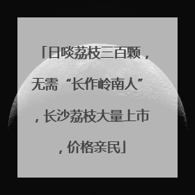 日啖荔枝三百颗，无需“长作岭南人”，长沙荔枝大量上市，价格亲民