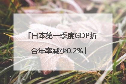 日本第一季度GDP折合年率减少0.2%