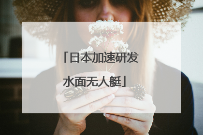 日本加速研发水面无人艇