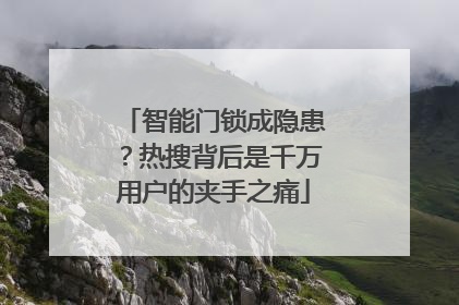 智能门锁成隐患？热搜背后是千万用户的夹手之痛