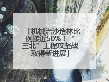 机械治沙造林比例接近50%！“三北”工程攻坚战取得新进展