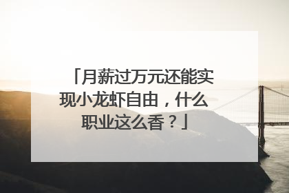 月薪过万元还能实现小龙虾自由，什么职业这么香？