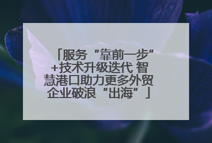 服务“靠前一步”+技术升级迭代 智慧港口助力更多外贸企业破浪“出海”