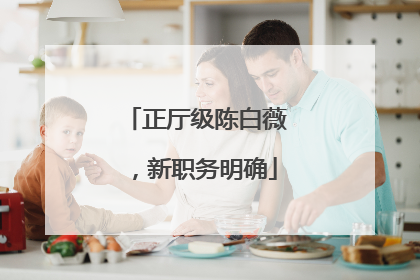 正厅级陈白薇，新职务明确